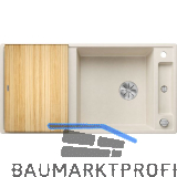 BLANCO Einbausp�le Axia III XL 6 S mit Esche Schneidbrett Softwei�, reversibel