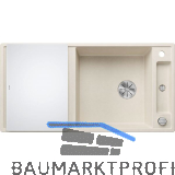 BLANCO Einbausp�le Axia III XL 6 S mit Glas Schneidbrett Softwei�, reversibel
