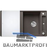 BLANCO fl�chenb�ndige Sp�le Axia III 5 S-F Vulkangrau inkl. Glas Schneidbrett
