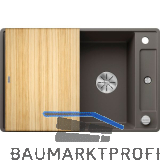 BLANCO fl�chenb�ndige Sp�le Axia III 45 S-F Vulkangrau, inkl. Esche Schneidbrett