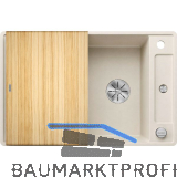 BLANCO fl�chenb�ndige Sp�le Axia III 45 S-F Softwei�, inkl. Esche Schneidbrett