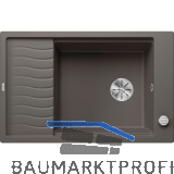 BLANCO Einbausp�le Elon XL 6 S mit InFino und Ablauffernb. Vulkangrau reversibel