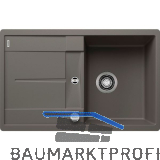 BLANCO fl�chenb�ndige Sp�le Metra 45 S-F Vulkangrau, reversibel