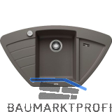 BLANCO Eck-Einbausp�le Zia 9 E mit Drehknopf Vulkangrau