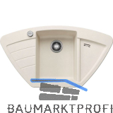 BLANCO Eck-Einbausp�le Zia 9 E mit Drehknopf Softwei�