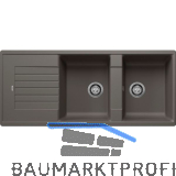 BLANCO Einbausp�le Zia 8 S ohne Drehknopf Vulkangrau, reversibel
