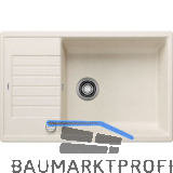 BLANCO Einbausp�le Zia XL 6 S Compact mit Drehknopfgarnitur Softwei�, reversibel