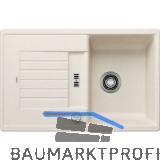 BLANCO Einbausp�le Zia 45 S mit Drehknopfgarnitur Softwei�, reversibel