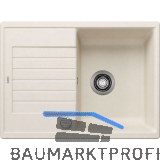 BLANCO Einbausp�le Zia 45 S Compact mit Drehknopfgarnitur Softwei�, reversibel