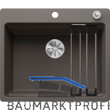 BLANCO fl�chenb�ndige Sp�le Etagon 6-F mit Ablauffernbedienung, Vulkangrau