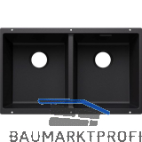 BLANCO Sp�le Subline 350/350-U for Coloured Components, Schwarz