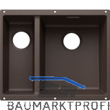 BLANCO Sp�le Subline 340/160-U for Coloured Components, Becken rechts Cafe