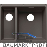 BLANCO Sp�le Subline 340/160-U for Coloured Components, Becken rechts Vulkangrau