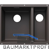 BLANCO Sp�le Subline 340/160-U for Coloured Components, Becken links Felsgrau