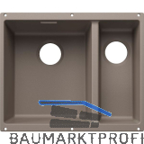 BLANCO Sp�le Subline 340/160-U for Coloured Components, Becken links Tartufo