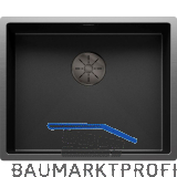 BLANCO Unterbau-Sp�le Claron 500-U Edelstahl Darksteel