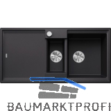 BLANCO Einbausp�le Adira 6 S mit Drehknopfgarnitur Schwarz