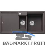 BLANCO Einbausp�le Adira 6 S mit Drehknopfgarnitur Felsgrau