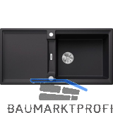 BLANCO Einbausp�le Adira XL 6 S mit Drehknopfgarnitur Schwarz