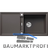 BLANCO Einbausp�le Adira XL 6 S mit Drehknopfgarnitur Felsgrau