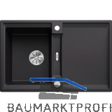 BLANCO Einbausp�le Adira 45 S mit Drehknopfgarnitur Schwarz