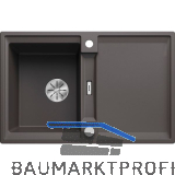 BLANCO Einbausp�le Adira 45 S mit Drehknopfgarnitur Felsgrau