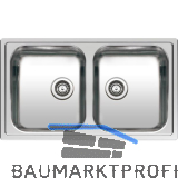 REGINOX 2D-Sp�le Centurio L20, 850 x 490 mm reversibel, Edelstahl