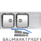 REGINOX 2D-Sp�le Centurio L30, 1150 x 490 mm reversibel, Edelstahl