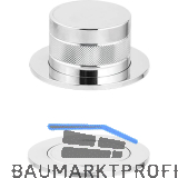 Drehknopf versenkbar CAPDECH, Chrom