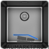 SOLIDO fl�chenb�ndige Sp�le CAPPSR40R20GM Slim Frame Edelst.-Anthrazit Gun Metal