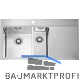 SOLIDO 2D-Sp�le Pure QC 60 Edelstahl, Tropfteil rechts, QuickClose Ventil