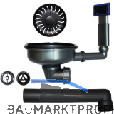 CARESSI Ab- und �berlaufgarnitur CAGR505100BK Schwarz