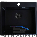 SOLIDO Einbausp�le CAQPP50KR10BK-EB, 540 x 500 mm Schwarz