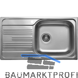 SOLIDO Einbausp�le EC 198, 780 x 435 mm Tropfteil links, Edelstahl