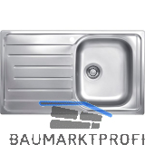 SOLIDO Einbausp�le EC 320, 860 x 500 mm Tropfteil links, Edelstahl