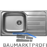 SOLIDO Einbausp�le EC 198, 780 x 435 mm Tropfteil rechts, Edelstahl