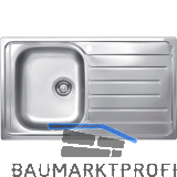 SOLIDO Einbausp�le EC 320, 860 x 500 mm Tropfteil rechts, Edelstahl