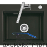 SYSTEMCERAM Einbausp�le Kara 57, 575 x 510 mm �1,5%, Nigra Excenter