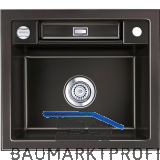 SYSTEMCERAM Einbausp�le Bela 57, 575 x 510 mm �1,5% reversibel, Nero