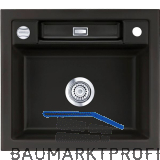 SYSTEMCERAM Einbausp�le Bela 57, 575 x 510 mm �1,5% reversibel, Nigra