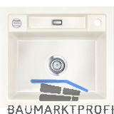 SYSTEMCERAM Einbausp�le Bela 57, 575 x 510 mm reversibel, Magnolie Excenter
