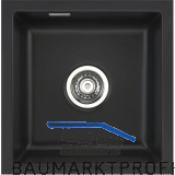 SYSTEMCERAM Unterbau-Sp�le Mera 40U/g Nigra Excenter, geschliffen