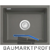 SYSTEMCERAM Unterbau-Sp�le Mera 50U/g Lava geschliffen mit Excenter