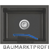 SYSTEMCERAM Unterbau-Sp�le Mera 50U/g Schiefer geschliffen mit Excenter