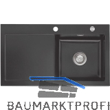 SYSTEMCERAM Einbausp�le Mera 90, 900 x 510 mm �1,5% Tt. links, Schiefer Excenter