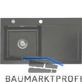 SYSTEMCERAM Einbausp�le Mera 90, 900 x 510 mm Tt. rechts, Lava