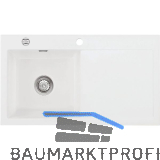 SYSTEMCERAM Einbausp�le Mera 90, 900 x 510 mm Tt. rechts, Polar Exzenter