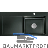 SYSTEMCERAM Einbausp�le Mera 100 SL, 1000 x 510 mm TT. links, Nero