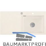 SYSTEMCERAM Einbausp�le Mera 100 SL, 1000 x 510 mm TT. links, Magnolie Exzenter