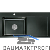 SYSTEMCERAM Einbausp�le Mera 100 SL, 1000 x 510 mm TT. rechts, Nero